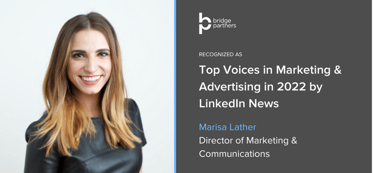 Marisa Lather named as one of the “Top Voices in Marketing & Advertising” by LinkedIn News